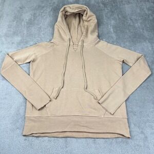 NEW Nili Lotan S 100% Cotton French Terry Tan‎ Hoodie Made in USA